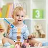 Children Simulation Ice Cream Food Kitchen Toys Ice Cream Stacking Tower Balance Game Pretend to Play Set Educational Toys Gifts 2