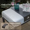 6 Piece Patio Furniture Set, 2 X Rocking Cushioned Chair, 2 X Cushioned Ottoman, 1 X 3-Seat Sofa with Marbling Coffee Table 5