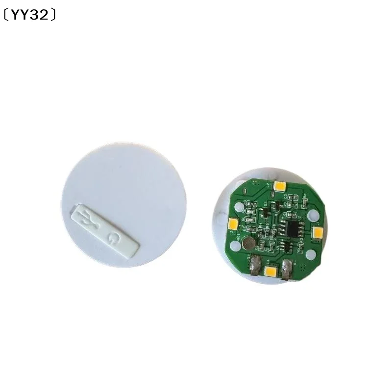 1Pcs 태핑/사운드 제어 조명 장난감 38mm 충전식 LED 라이트 나이트 램프 DIY 인형 집 액세서리 벽 침대 옆 램프