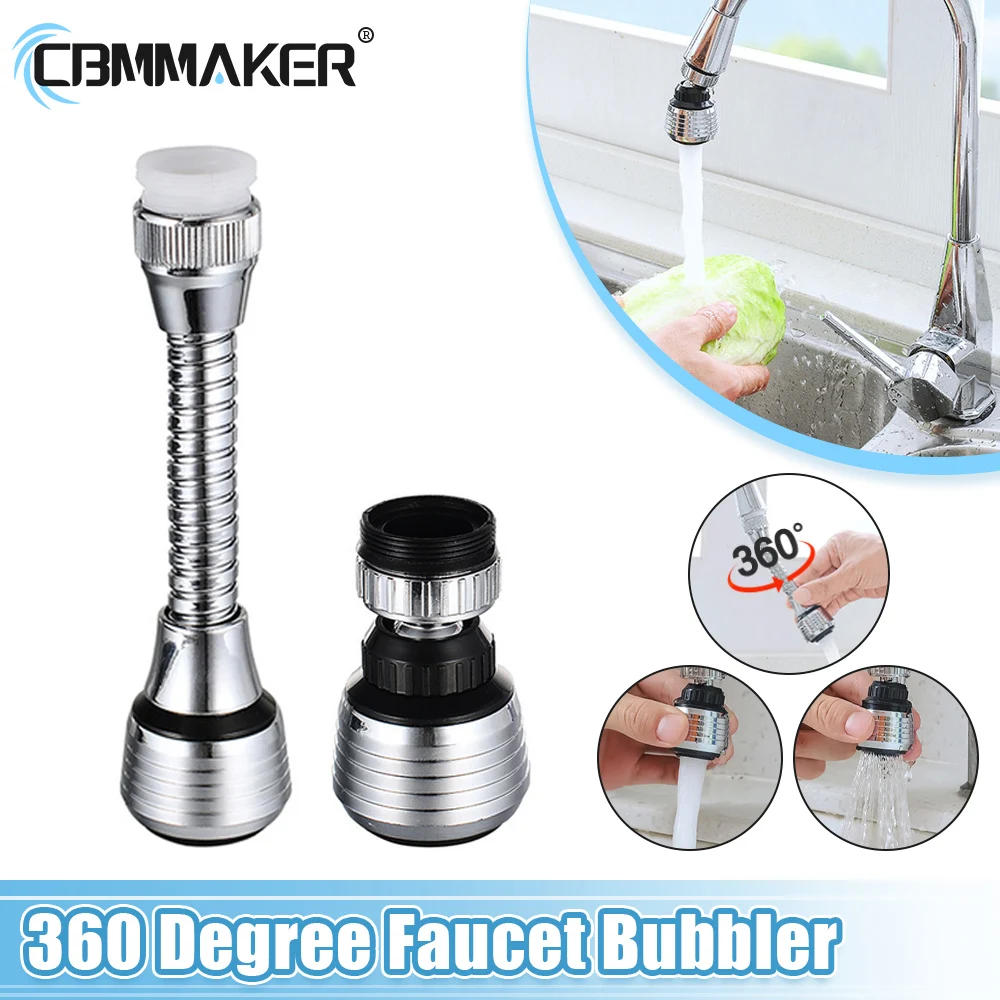 Faucet Aerator 360 Degree Kitchen Faucet Bubbler 2 Modes Adjustable Water Filter Diffuser Water Saving Nozzle Faucet Aerator Connector Tools