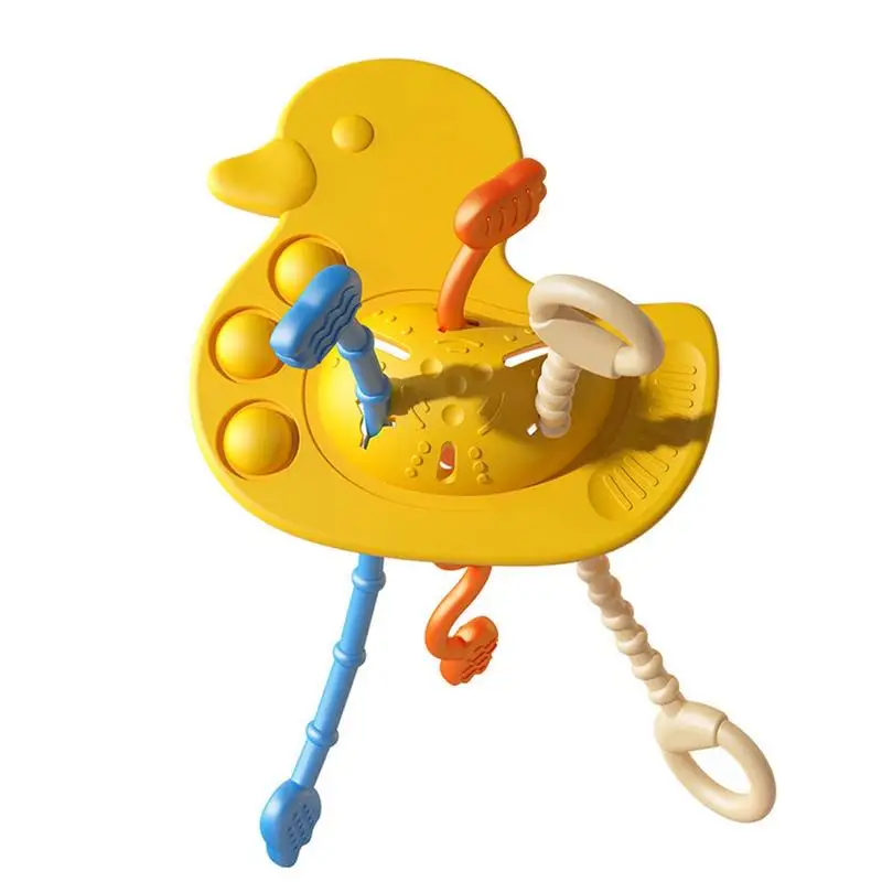 

Silicone Pulling String Toys Toddler Sensory Montessori Silicone Toy Toddler Teething Toys Educational Motor Skills Toys For