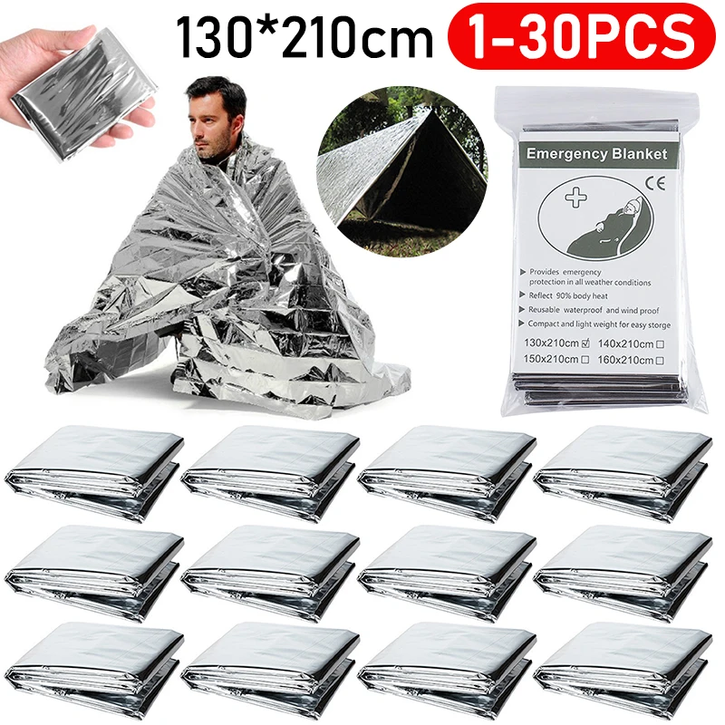 Emergency Survival Rescue Blanket Foil Thermal Emergency Silver Foil