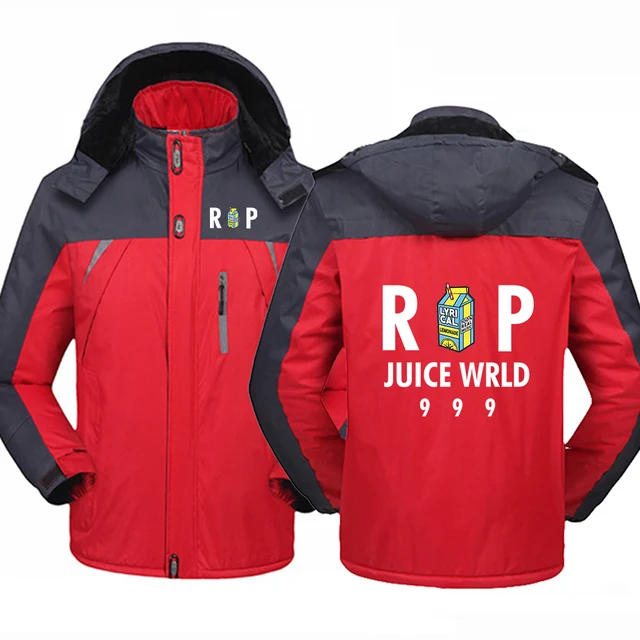 2022 Juice WRLD Men's Winter Thicken Warmer Cotton-Padded Fleece Jacket 2