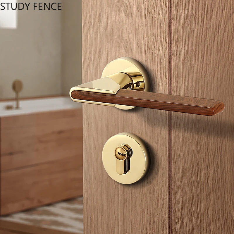 1-Set-Zinc-Alloy-Door-Lock-Indoor-Bedroom-Room-Split-Wooden-Door-Lock ...
