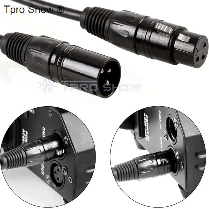 DMX Cable 1M 2M DMX Cable 3-Pin Dmx512 Wires Metal Male/Female Plug Stage Lighting Accessory For Wireless Dmx Controller DJ Consol