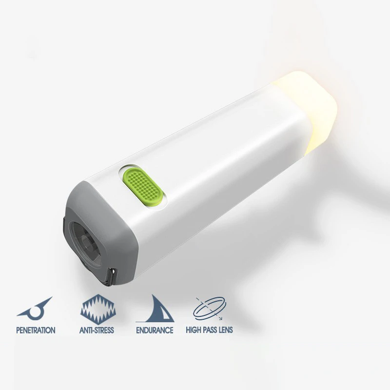 

Powerful Long Range Flashlight Mini USB Rechargeable Torch Power Bank Portable Camping Waterproof Self-defense Torch Light
