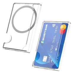 Magnetic Wallet and Phone Case Holder with Clear Storage Box (Transparent)