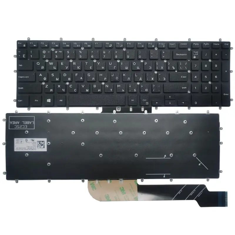 Новая русская клавиатура для Dell Inspiron 15 5565 5567 5570 5590 5587 5575 5770 5775 7566 RU Черная |