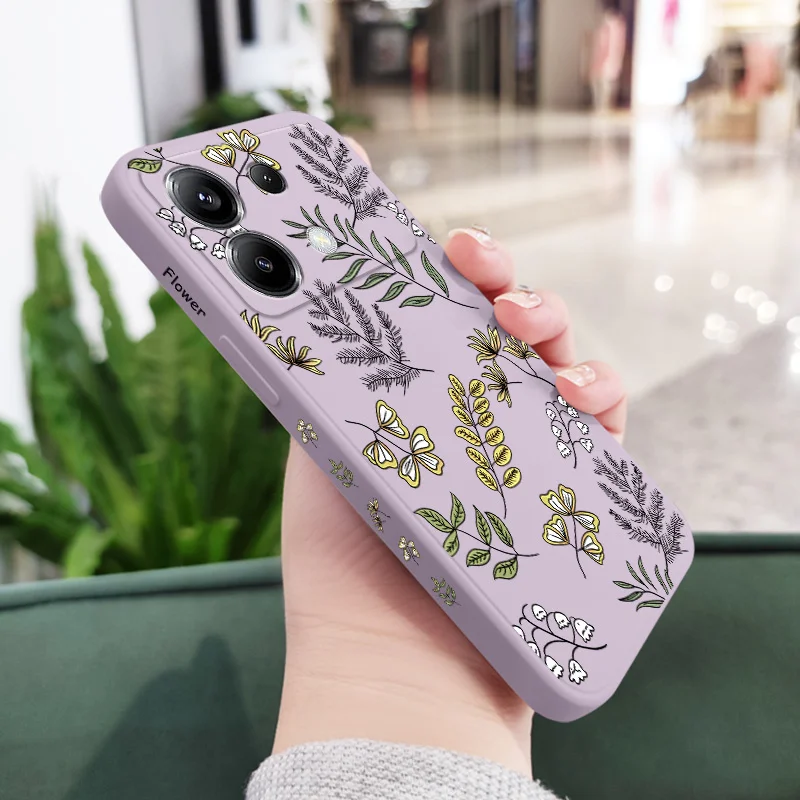 Elegant Leaf Design Silicone Phone Case - Stylish Protective Cover