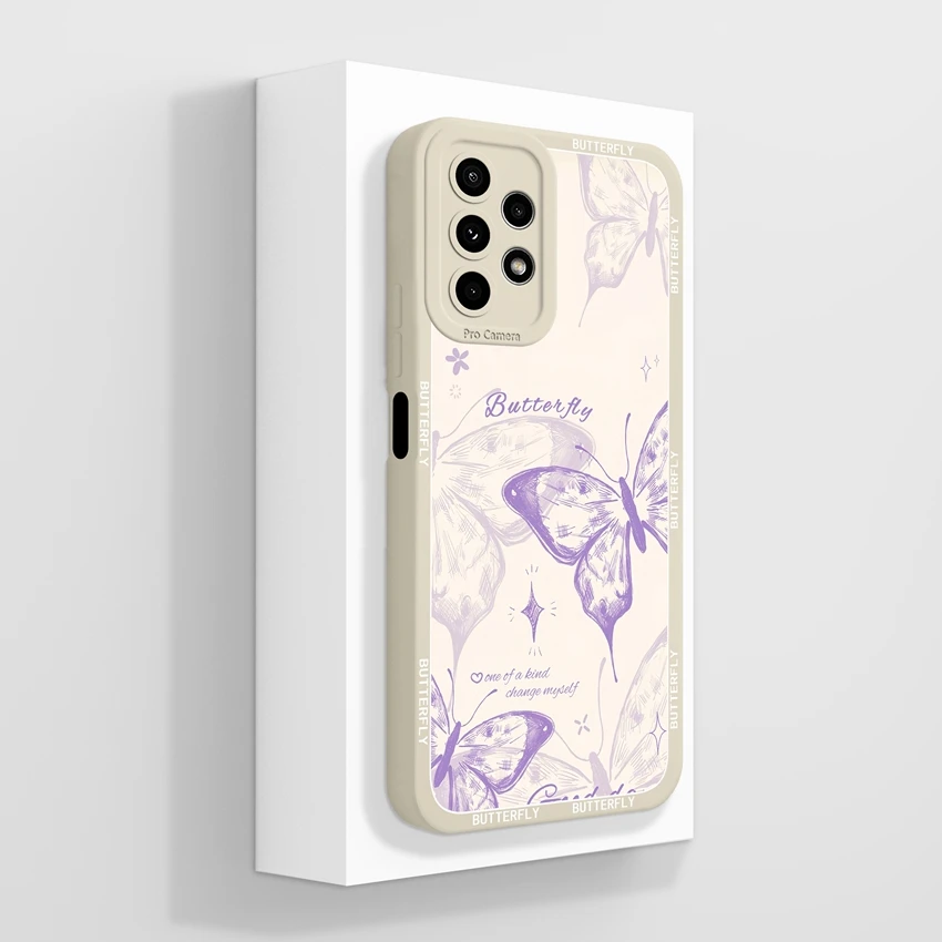 Beautiful Plant Flower Design Liquid Silicone Shockproof Cellphone Case w/ Screen Protector