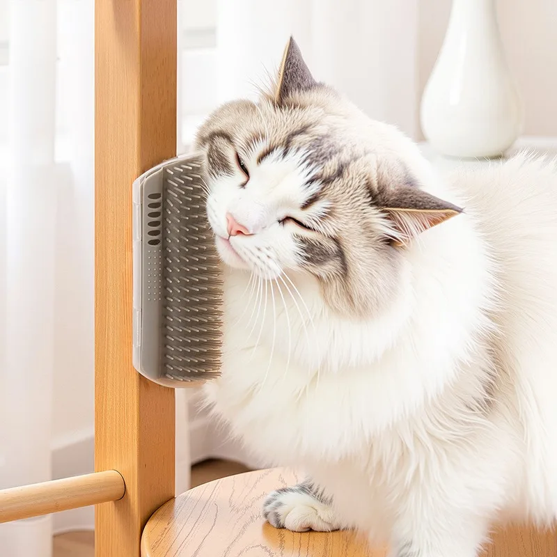 Cat Scratching and Grooming Device Not Easy To Fall Off, Silicone Wall Mounted, Suitable for Cats, Convenient for Indoor Use