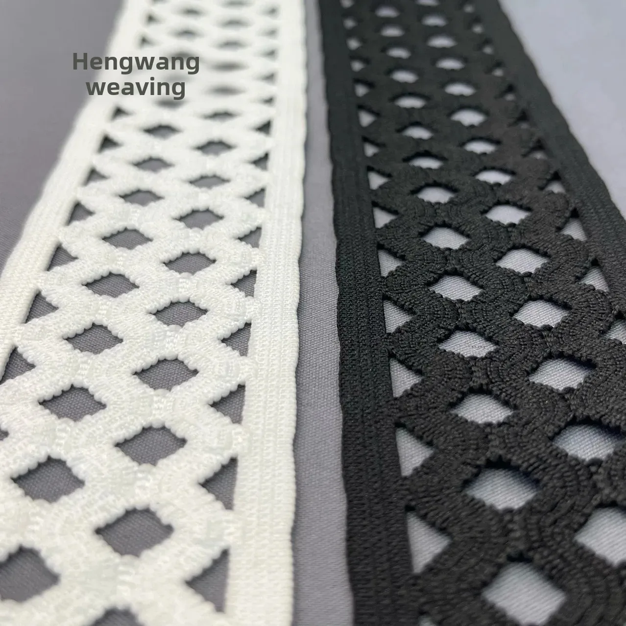 Black White Elastic Mesh Grid Sparse Rubber Band Dress Waist Headband Hollow Out Rubber Strip Clothing Accessories Elastic Band
