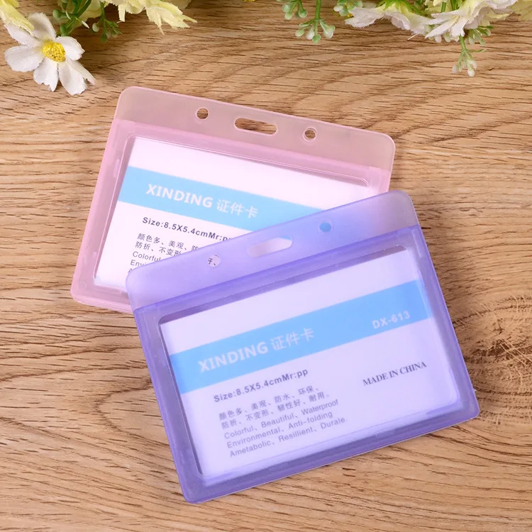 100 PCS PORTE-CARTE D'identité Clair Titulaire Cartes Porte-badges