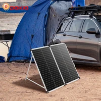 Panneau solaire pliable DOKIO 160W 18V+5V 2A USB 10A 12V/24V avec contrôleur, chargeur portable photovoltaïque 1