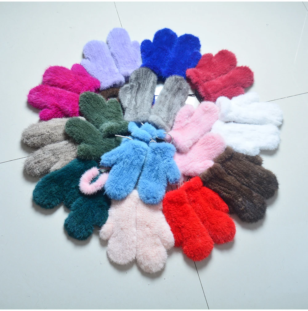 

2024 New Outdoor Women Real Mink Fur Gloves Girls Knitted Good Elastic Mink Fur Gloves Winter Warm Soft Natural Mink Fur Mittens
