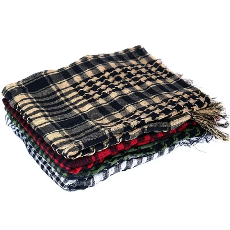 Face Scarf Headgear Military Uniform Tactical Outdoor Army Arab Scarf Shawl Wrap Tassel for Men Militar Soldier Hiking