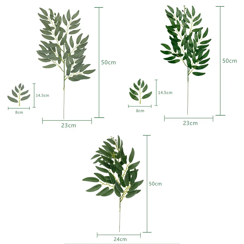Description Picture 2 of itemArtificial Willow Plants Leaves Branches Hanging Greenery Fake Plant for Wedding Bouquet Arch Table Centerpieces Home Decoration