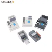 1Set 1:6 1:12 DollHouse Miniature Simulation Scanner POS Machine Card Swipers Model Doll House Supermarket Decoration Props 1