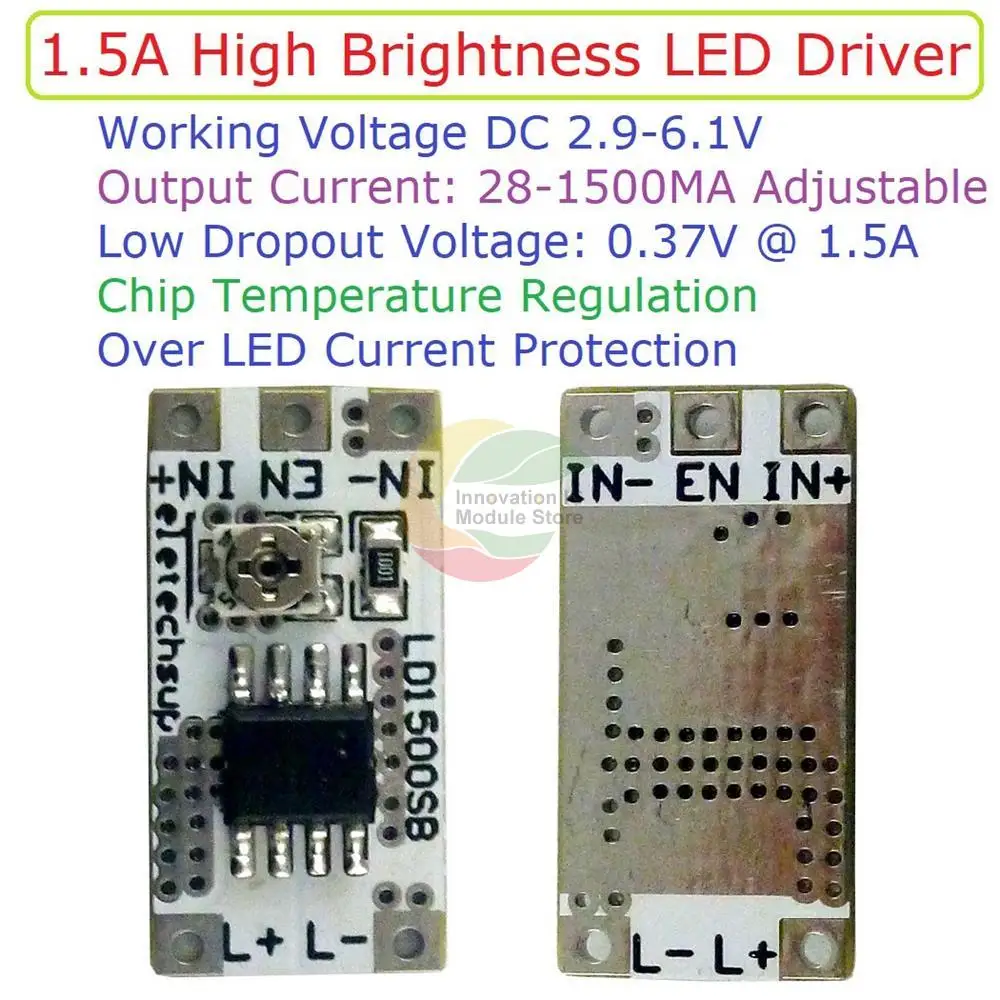 Adjustable Current LED Driver DC 3.3V 3.7V 5V LED Driver 28 1500MA