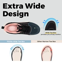 FitVille Women's Shoes Comfortable Wide Running Athletic Workout Gym Cross Training Sneakers for Foot and Heel Pain Relief 2