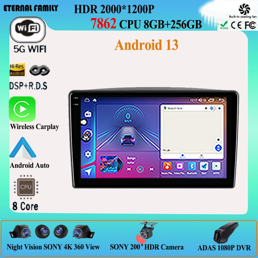 

For Lexus LX470 For Toyota Land Cruiser LC 100 1998 - 2003 Car Radio Multimedia Video Player Navigation GPS Android 13 No 2din