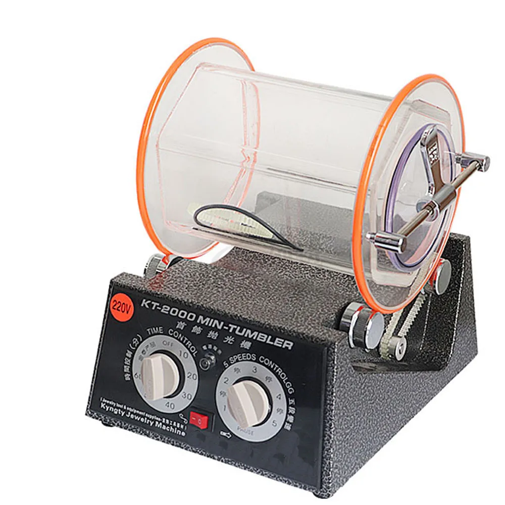 Lucidatrice Per Gioielli VEVOR – Tumbler Rotante Da 3 Kg, 45W, 5 Velocità, Timer, Per Lucidare Metalli, Pietre, Monete