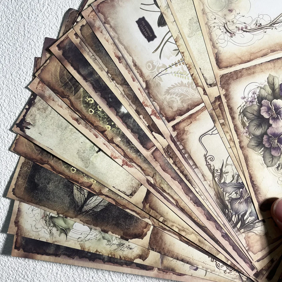 Lot De 500 Feuilles De Papier De Scrapbooking Vintage Pour