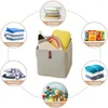 Cube Folding Storage Box With Handle Fabric Storage For Toys Clothes Storage Bins Home Closet Office Nursery Organizer 2