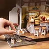 Robotime Rolife No.17 Café Miniature House Kit for Kids Adults DIY Dollhouse  3D Wooden Assembly Building Toys Home Decoration 3