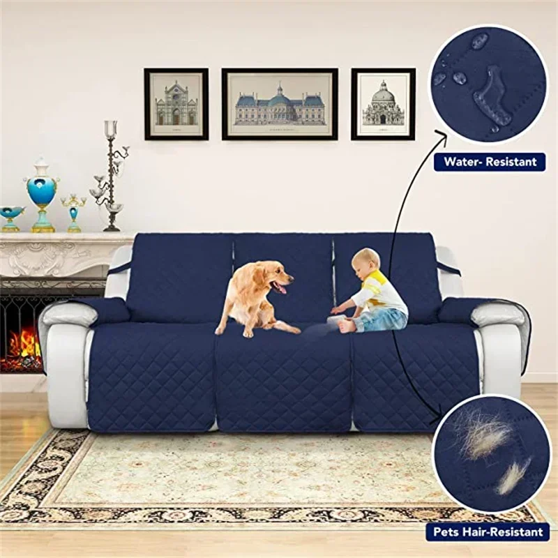 1 2 3 Seat Recliner Sofa Cover Pet Dog Kid Sofa Mat Solid Color Sofa Covers Relax Lounger Slipcovers Couch Towel Armchair Covers 3