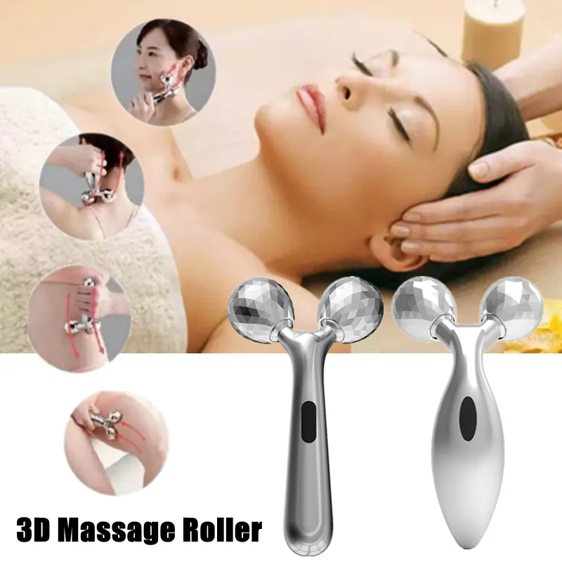 Y Shape 3D Roller Massager 360 Rotate Thin Face Full Body Shaping Relaxation Tool Lifting Wrinkle Remover Facial Massage