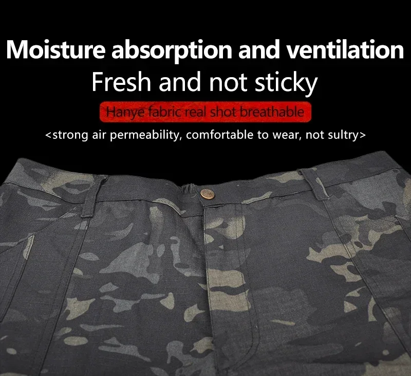 Tactical Pants US Camo Joggers Outdoor Ripstop Cargo Pants Working Clothing Hiking Combat Trousers Men's Streetwear