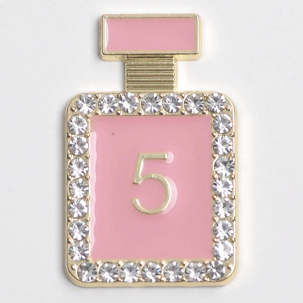 1 Pcs Metal Croc Shoes Charms Pink Women Bags Decoration Black Formal Hat Lady Bracelet Accessories Perfume Bottle Girl Gidt
