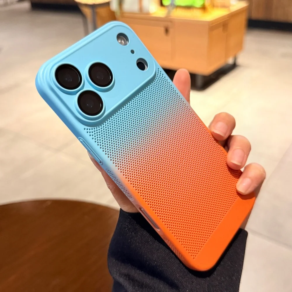 Ultra Thin Heat Dissipating Breathable Summer Gradient Phone Case with Camera Protection