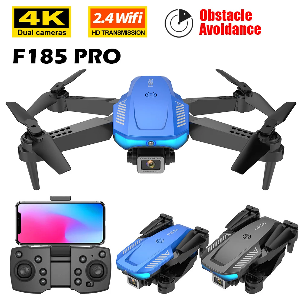 F185 Pro พับ RC Drone 4K แบบ Dual HD กล้องถ่ายภาพอัจฉริยะหลีกเลี่ยง ...
