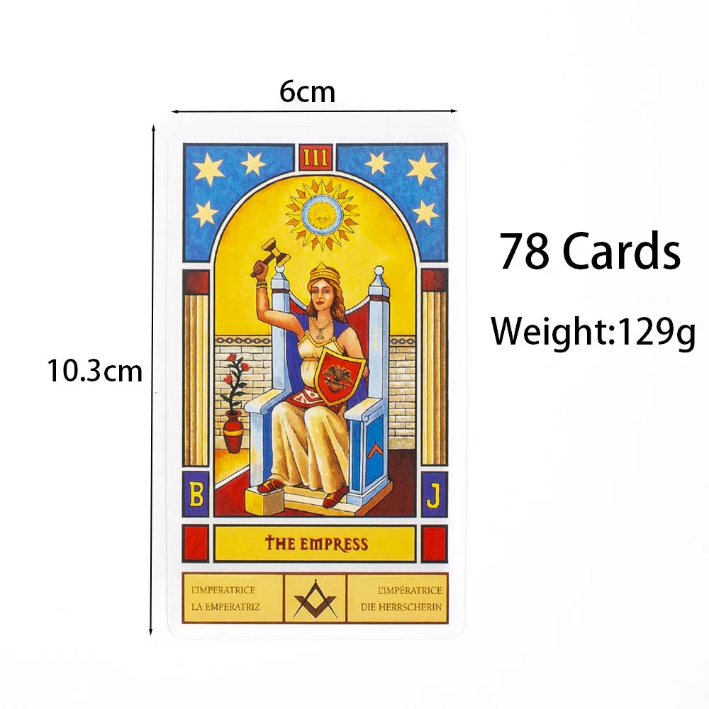 Tarot Cards Masonic Tarot Deck Cards Patricio Diaz Silva Esoteric Fortune Telling Tarot 78 Pcs Cards 10.3*6cm