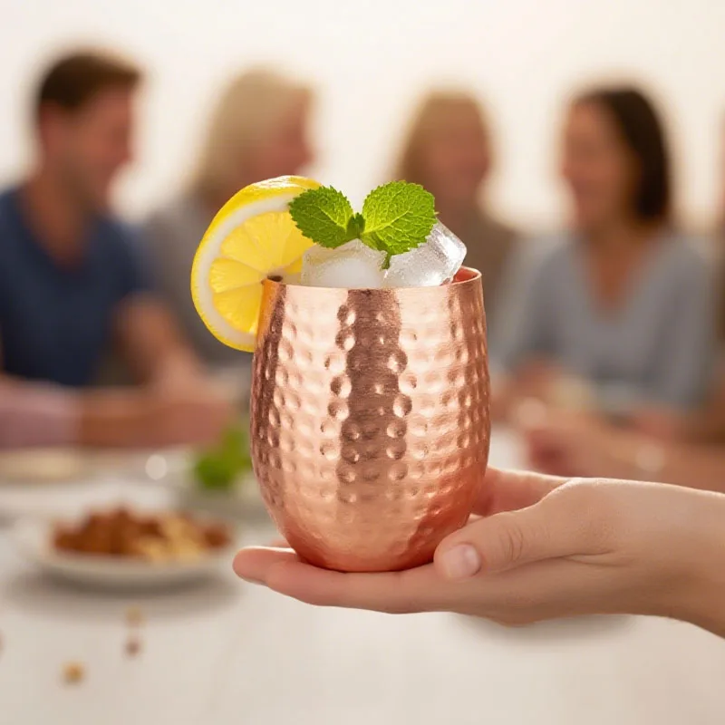100% Copper Moscow Mule Mug Durable Coppery Beer Mugs Coffee Mug Milk Cup Pure Copper Bar Cup Drinkware - Image 6