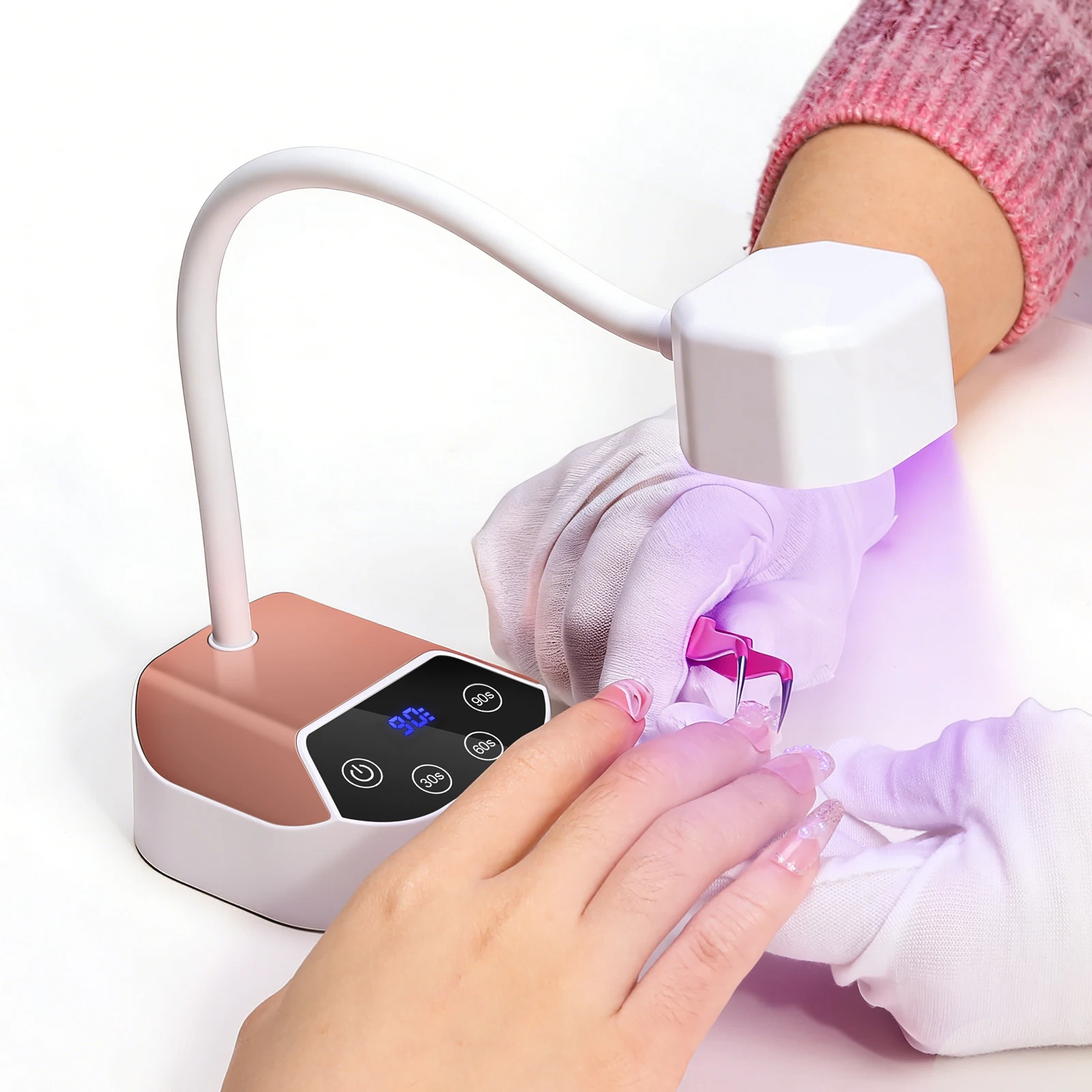 자동 센서가 장착된 충전식 UV LED 네일 램프, 360 °   조절 가능한 구..