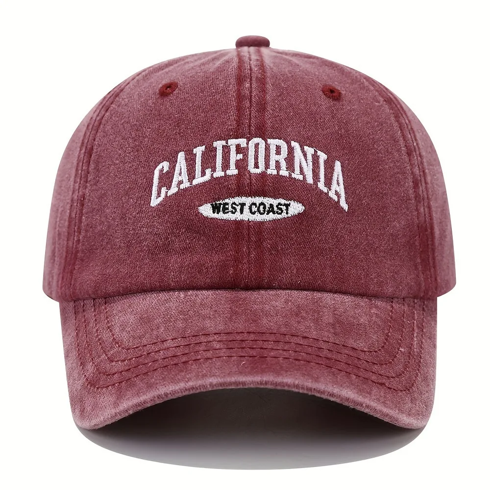Unisex Embroidered Letters Baseball Caps Cotton Retro Vintage Baseball Cap Men Women Denim Cotton Soft Top Caps Casual Hats