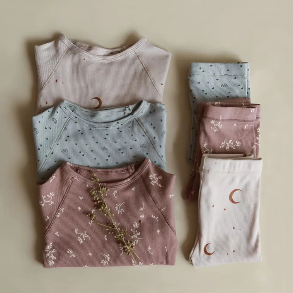 Children Pajamas Spring Kids Pajamas Children Sleepwear Long Sleeve Casual Solid Cotton Nightwear