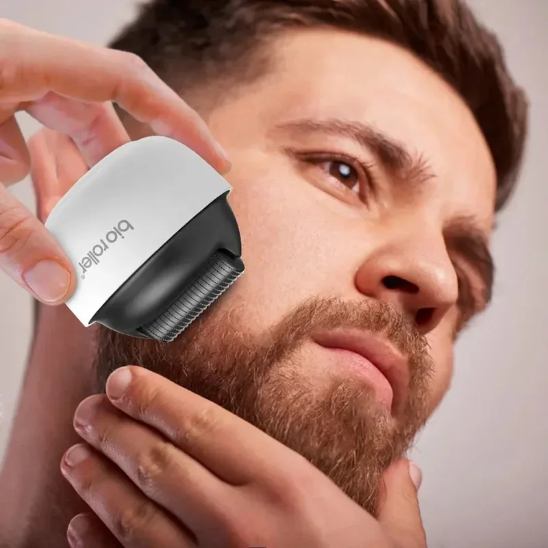 Beard Derma Roller Bio-Roller G4 Micro Needle Dermaroller System Per La Cura Della Pelle Del Viso Mts Mesoterapia Cura Della Pelle Crescita Dei Capell