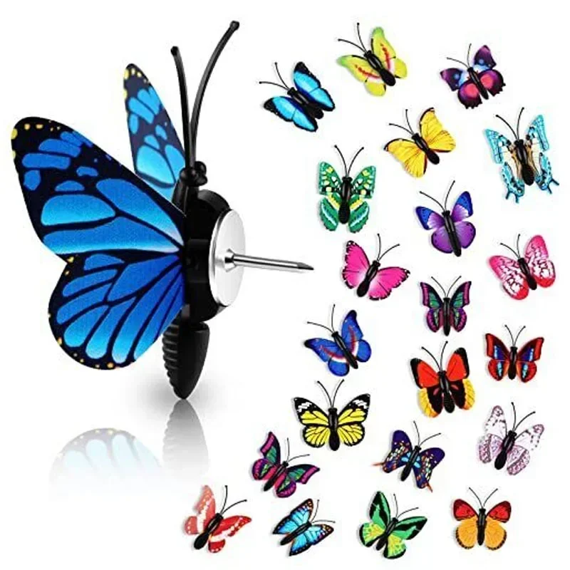 Plastic Push Pins 30Pcs Butterfly Thumb Tacks Decorative Push Pins for Photo Wall Cork Board Bulletin plastic push pins