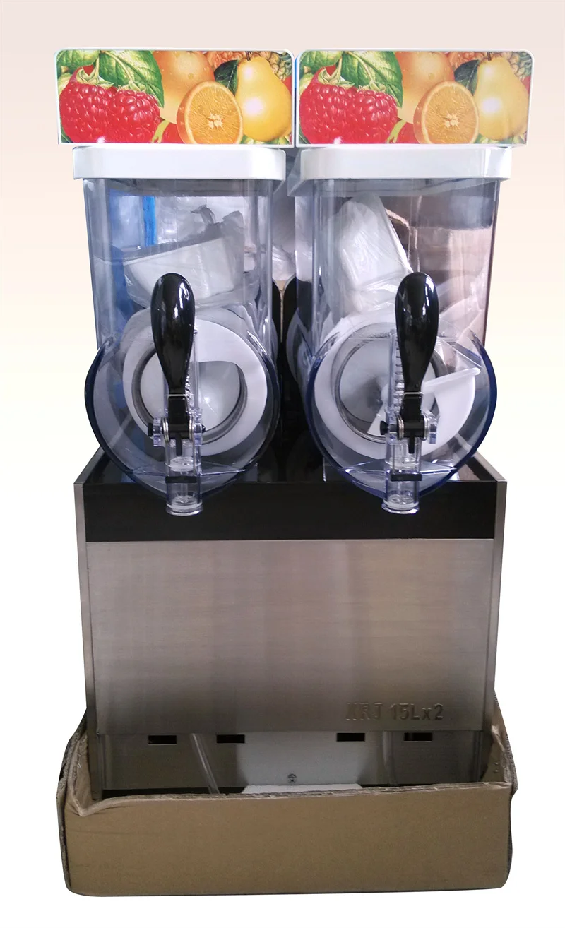 Hot Sale Beverage Fruit Juice Cold Drink Slush Dispenser Popular Frozen Drink Dispenser Italia 2 Bowls Granita Vending Machine 2