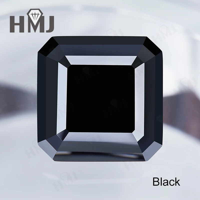 Mit GRA 0,5-10CT Loser Edelstein Asscher-Schliff Moissanit VVS1 D-Farbe/Grün/Leuchtend Blau/Champagner für DIY-Schmuckherstellung – Detail 11