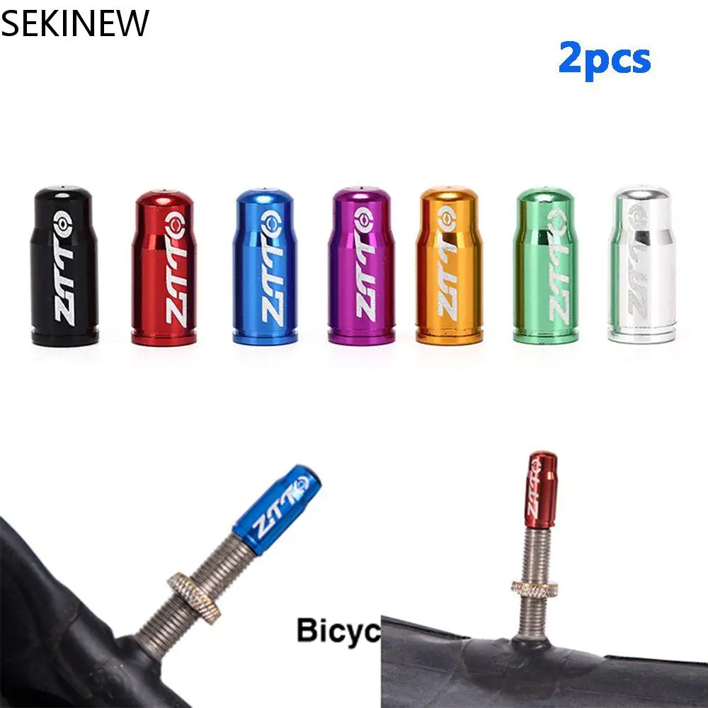 2Pcs Alloy Wheel Tire Valve Cap Dust Protector Pump Cover Gas Nozzle Caps MTB Mountain Bike Dustproof Cycling Accessories