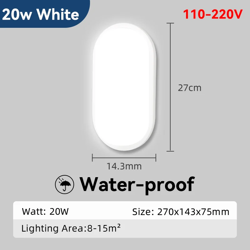 Ip44 إضاءة مقاومة للماء ضوء السقف مصباح الحمام 15...