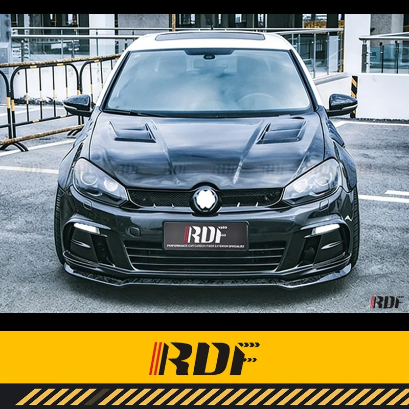 Suitable for Volkswagen MK 6 VW GOLF 6 GTI R20 R Modified Carbon fiber Centre Grille Honeycomb Mesh Car Front Bumper Radiator
