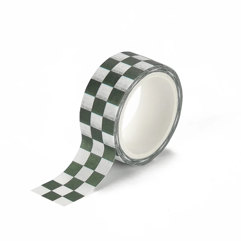 Grid Pattern Decorative Washi Tape for DIY Crafting and Bookkeeping
