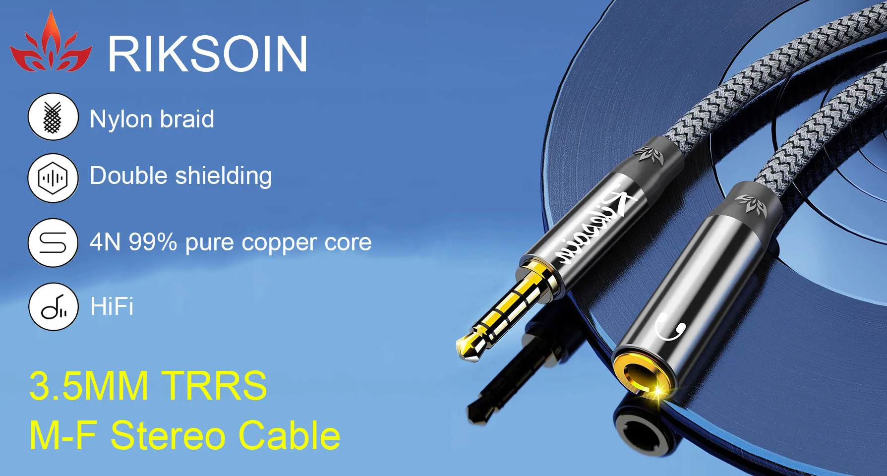 Headphone Extension Cable 4 Pole 3.5mm TRRS Male To Bangladesh