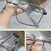 2024 Stylish Half Frame Myopia Glasses Metal Trend Fashion Anti-blue Light Near Sight Eyewear Women Short-sighted Eyeglasses 5